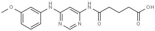 5-((6-((3-methoxyphenyl)amino)pyrimidin-4-yl)amino)-5-oxopentanoic acid Structure
