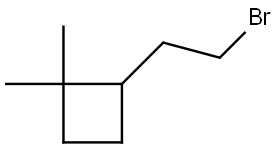 2-(2-bromoethyl)-1,1-dimethylcyclobutane Structure