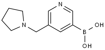 B-[5-(1-Pyrrolidinylmethyl)-3-pyridinyl]boronic acid Structure