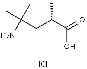 (S)-4-amino-2,4-dimethylpentanoic acid hydrochloride Structure