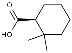 Cyclohexanecarboxylic acid, 2,2-dimethyl-, (1S)- Structure