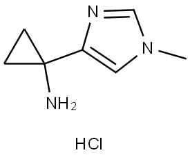 1-(1-Methyl-1H-imidazol-4-yl)cyclopropanamine hydrochloride Structure