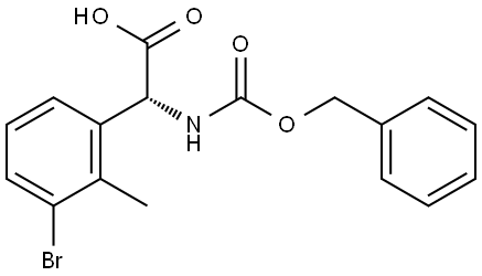 (R)-2-(((benzyloxy)carbonyl)amino)-2-(3-bromo-2-methylphenyl)acetic acid Structure