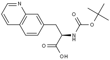 7-Quinolinepropanoic acid, α-[[(1,1-dimethylethoxy)carbonyl]amino]-, (αR)- Structure