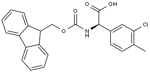 (R)-a-(Fmoc-amino)-3-chloro-4-methylbenzeneacetic acid Structure