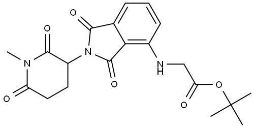 Glycine, N-[2,3-dihydro-2-(1-methyl-2,6-dioxo-3-piperidinyl)-1,3-dioxo-1H-isoindol-4-yl]-, 1,1-dimethylethyl ester Structure
