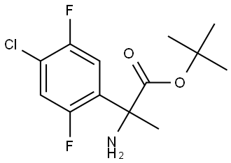 tert-butyl 2-amino-2-(4-chloro-2,5-difluorophenyl)propanoate Structure