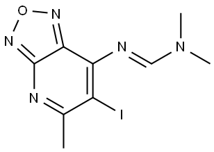 (E)-N'-(6-iodo-5-methyl-[1,2,5]oxadiazolo[3,4-b]pyridin-7-yl)-N,N-dimethylformimidamide Structure