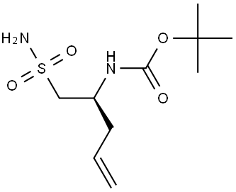 tert-ButylN-[(2S)-1-sulfamoylpent-4-en-2-yl]carbamate Structure