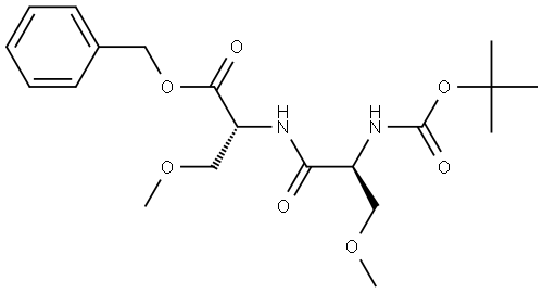 Benzyl(2R)-2-[(2S)-2-{[tert-butoxycarbonyl]amino}-3-methoxypropanamido]-3-methoxypropanoate Structure