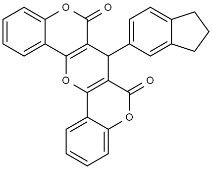 13-(2,3-Dihydro-1H-inden-5-yl)-2,10,16-trioxapentacyclo[12.8.0.0^{3,12}.0^{4,9}.0^{17,22}]docosa-1(14),3(12),4,6,8,17,19,21-octaene-11,15-dione Structure