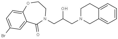 7-Bromo-4-[3-(3,4-dihydro-2(1H)-isoquinolinyl)-2-hydroxypropyl]-3,4-dihydro-1,4 Structure