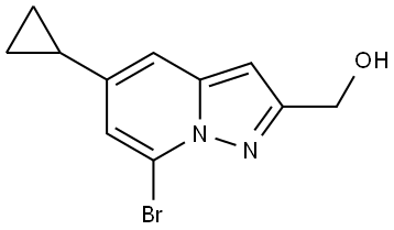 (7-bromo-5-cyclopropylpyrazolo[1,5-a]pyridin-2-yl)methanol Structure