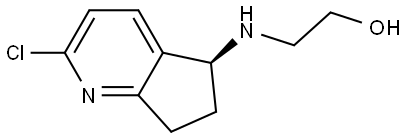 (S)-2-((2-chloro-6,7-dihydro-5H-cyclopenta[b]pyridin-5-yl)amino)ethan-1-ol Structure