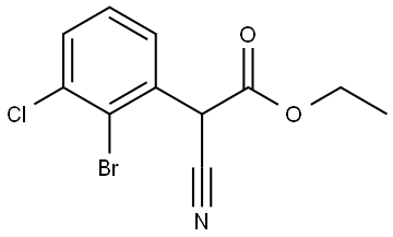 Ethyl 2-bromo-3-chloro-α-cyanobenzeneacetate Structure