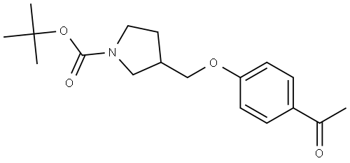 1,1-Dimethylethyl 3-[(4-acetylphenoxy)methyl]-1-pyrrolidinecarboxylate Structure