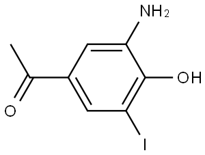 1-(3-Amino-4-hydroxy-5-iodo-phenyl)-ethanone Structure