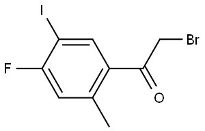 2-Bromo-1-(4-fluoro-5-iodo-2-methylphenyl)ethanone Structure