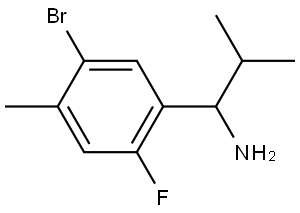 5-Bromo-2-fluoro-4-methyl-α-(1-methylethyl)benzenemethanamine Structure