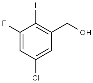 (5-Chloro-3-fluoro-2-iodo-phenyl)-methanol Structure