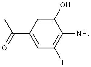 1-(4-Amino-3-hydroxy-5-iodo-phenyl)-ethanone Structure