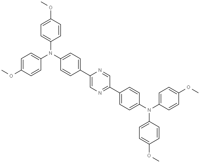Benzenamine, 4,4′-(2,5-pyrazinediyl)bis[N,N-bis(4-methoxyphenyl)- Structure