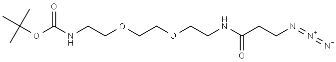 tert-butyl (2-(2-(2-(3-azidopropanamido)ethoxy)ethoxy)ethyl)carbamate Structure