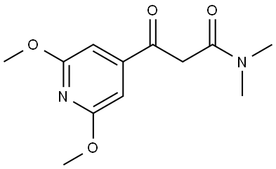 3-(2,6-dimethoxypyridin-4-yl)-N,N-dimethyl-3-oxopropanamide Structure