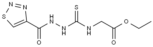ethyl 2-({[(1,2,3-thiadiazol-4-yl)formohydrazido]methanethioyl}amino)acetate Structure
