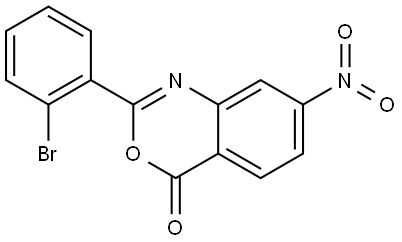 2-(2-bromophenyl)-7-nitro-4H-benzo[d][1,3]oxazin-4-one Structure