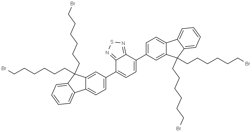 4,7-bis(9,9-bis(6-bromohexyl)-9H-fluoren-2-yl)benzo[c][1,2,5]thiadiazole Structure