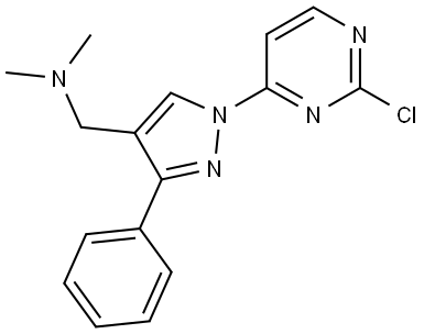 1H-Pyrazole-4-methanamine, 1-(2-chloro-4-pyrimidinyl)-N,N-dimethyl-3-phenyl- Structure