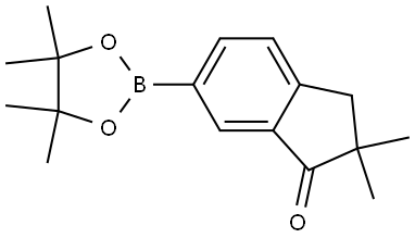 2,2-Dimethyl-6-(4,4,5,5-tetramethyl-1,3,2-dioxaborolan-2-yl)-2,3-dihydro-1H-inden-1-one Structure