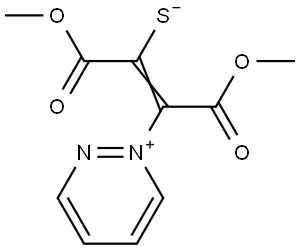 Pyridazinium, 1-[2-mercapto-3-methoxy-1-(methoxycarbonyl)-3-oxo-1-propen-1-yl]-, inner salt Structure