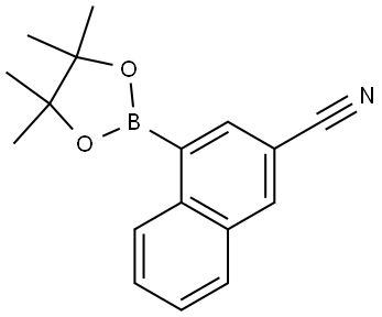 2-Naphthalenecarbonitrile, 4-(4,4,5,5-tetramethyl-1,3,2-dioxaborolan-2-yl)- Structure