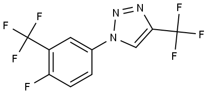 1-[4-Fluoro-3-(trifluoromethyl)phenyl]-4-(trifluoromethyl)-1H-1,2,3-triazole Structure