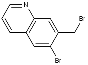 Quinoline, 6-bromo-7-(bromomethyl)- Structure