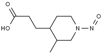 3-(3-methyl-1-nitrosopiperidin-4-yl)propanoic acid Structure