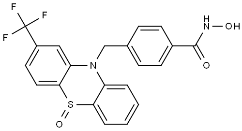 N-hydroxy-4-[(5-oxido-2-trifluoromethyl-10H-phenothiazin-10-yl)methyl]benzamide Structure