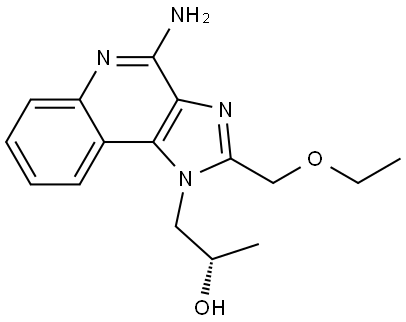 (R)-1-(4-amino-2-(ethoxymethyl)-1H-imidazo[4,5-c]quinolin-1-yl)propan-2-ol Structure