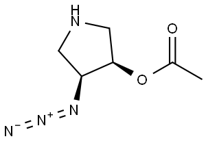 rac-(3R,4S)-4-azidopyrrolidin-3-yl acetate Structure