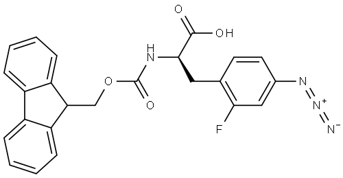 (2R)-3-(4-azido-2-fluorophenyl)-2-({[(9H-fluoren-9-yl)methoxy]carbonyl}amino)propanoic acid Structure