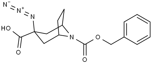 3-azido-8-[(benzyloxy)carbonyl]-8-azabicyclo[3.2.1]octane-3-carboxylic acid Structure