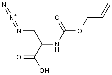 3-azido-2-{[(prop-2-en-1-yloxy)carbonyl]amino}propanoic acid Structure