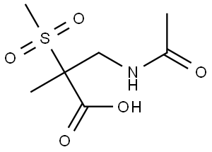 3-Acetamido-2-methyl-2-(methylsulfonyl)propanoic acid Structure