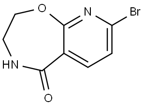 8-Bromo-3,4-dihydropyrido[3,2-f]-1,4-oxazepin-5(2H)-one Structure