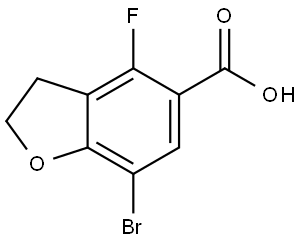 7-Bromo-4-fluoro-2,3-dihydrobenzofuran-5-carboxylic acid Structure