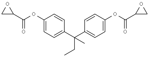 butane-2,2-diylbis(4,1-phenylene) bis(oxirane-2-carboxylate) Structure
