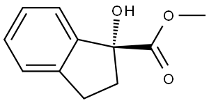 Methyl (R)-2,3-dihydro-1-hydroxy-1H-indene-1-carboxylate Structure