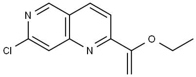 7-Chloro-2-(1-ethoxyethenyl)-1,6-naphthyridine Structure